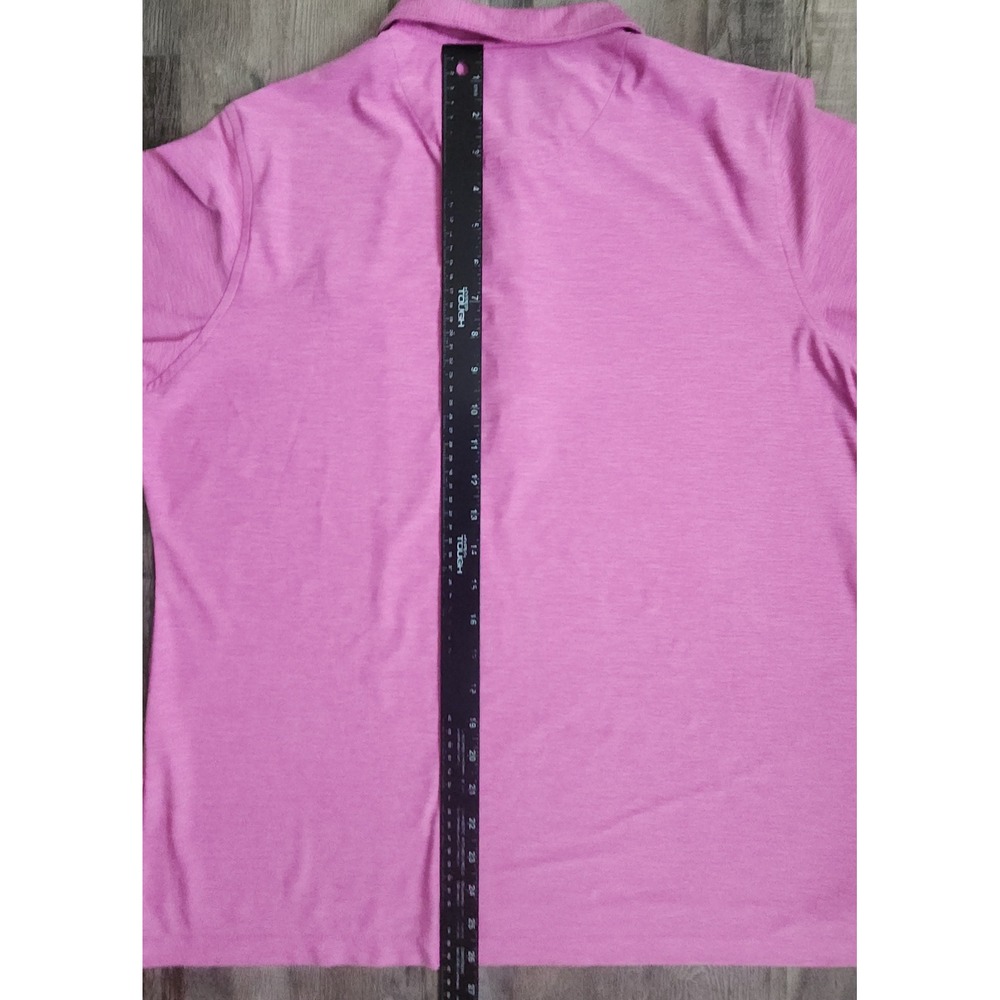 Peter Millar Polo Shirt Womens XL Pink BMW Championship Golf UPF 50+ Stretch - Picture 5 of 8